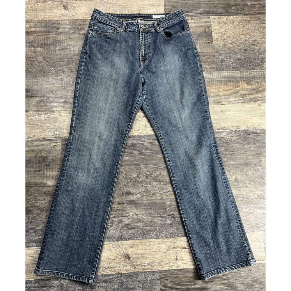 Chicos Platinum Jeans Women 1.5 Regular Blue Denim Quartz Mid Rise Stretch - Picture 10 of 10